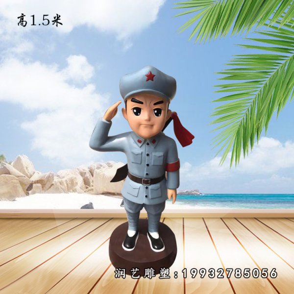 玻璃钢红军人物雕塑  (7)