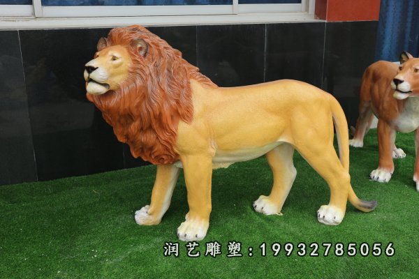 玻璃钢狮子雕塑  (10)