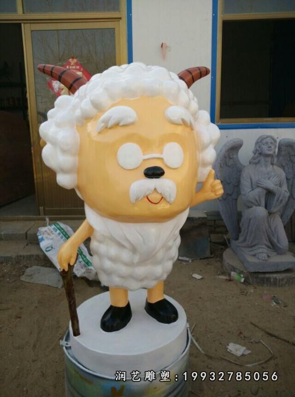 玻璃钢喜羊羊和灰太狼雕塑 (50)