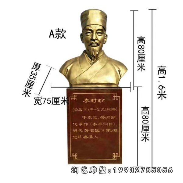 李时珍铜雕  (12)