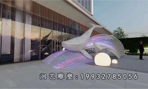 玻璃钢海豚雕塑77
