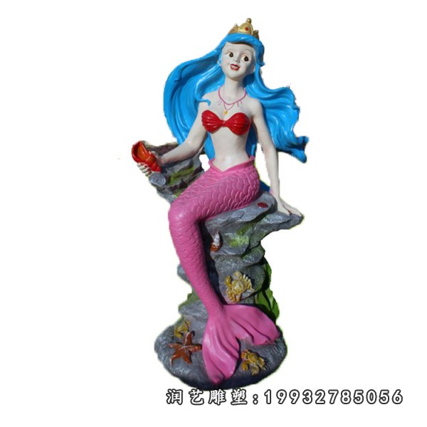 玻璃钢美人鱼雕塑 (16)