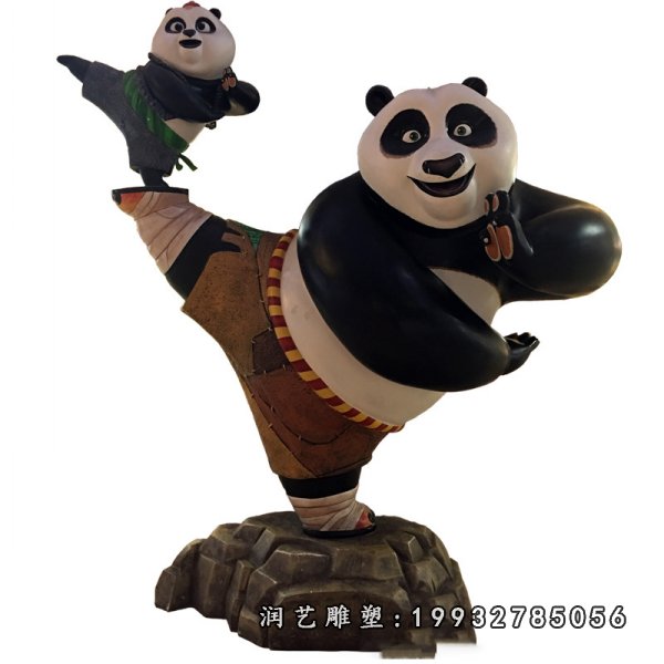 功夫熊猫玻璃钢雕塑  (47)