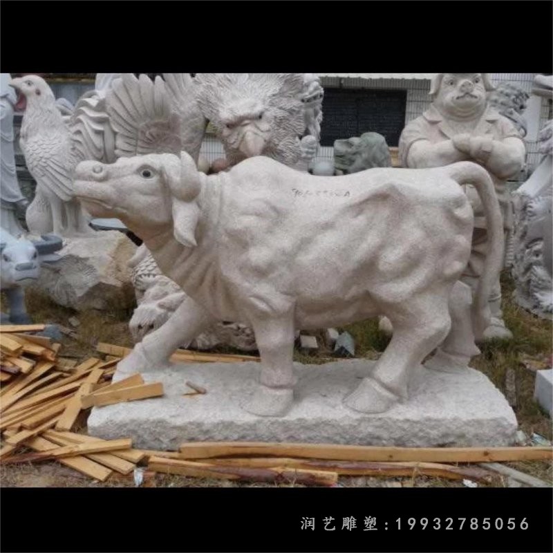 酒店动物牛石雕