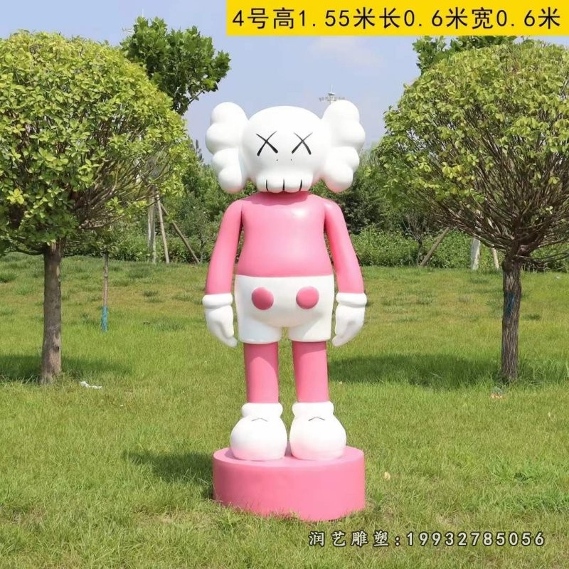 玻璃钢kaws雕塑 (1)