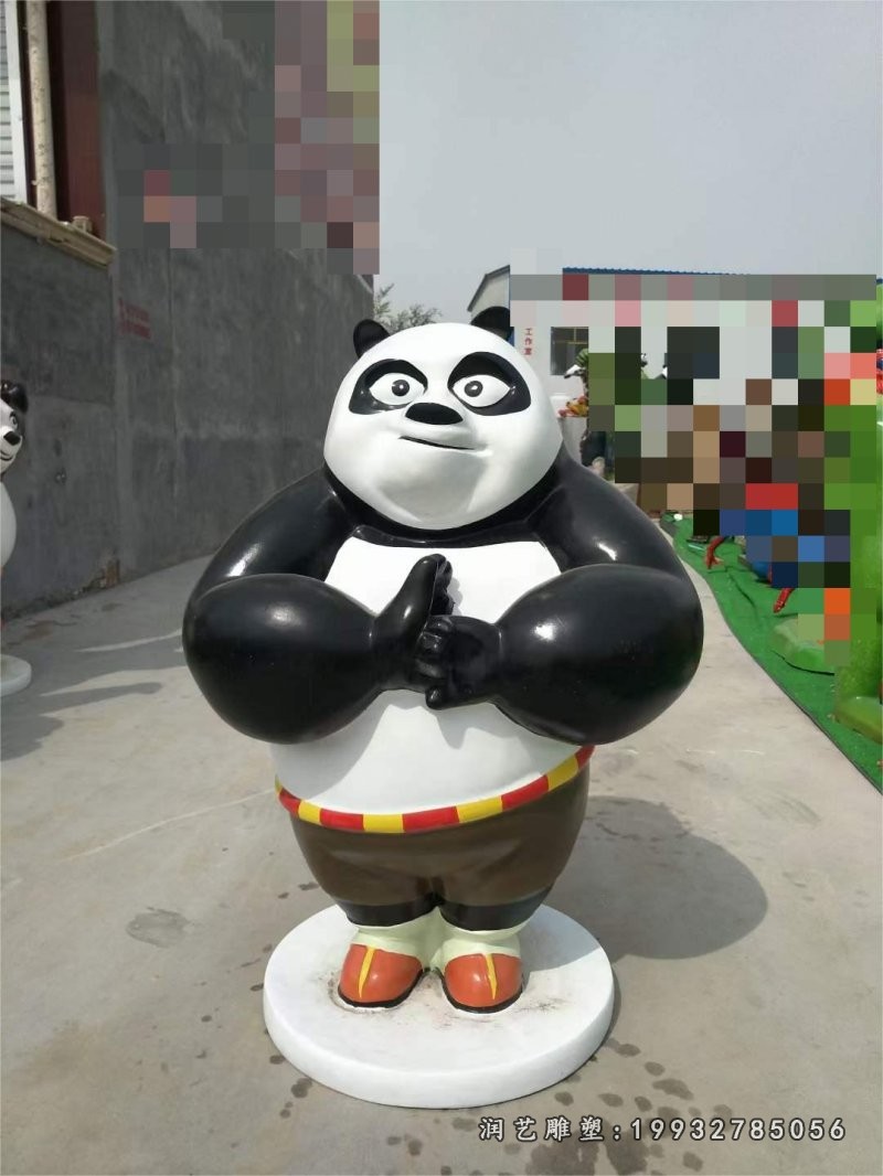 商业街玻璃钢功夫熊猫雕塑 (3)