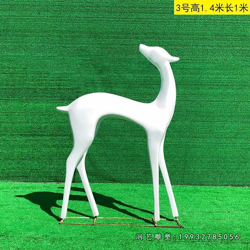 玻璃钢抽象鹿动物雕塑 (3)