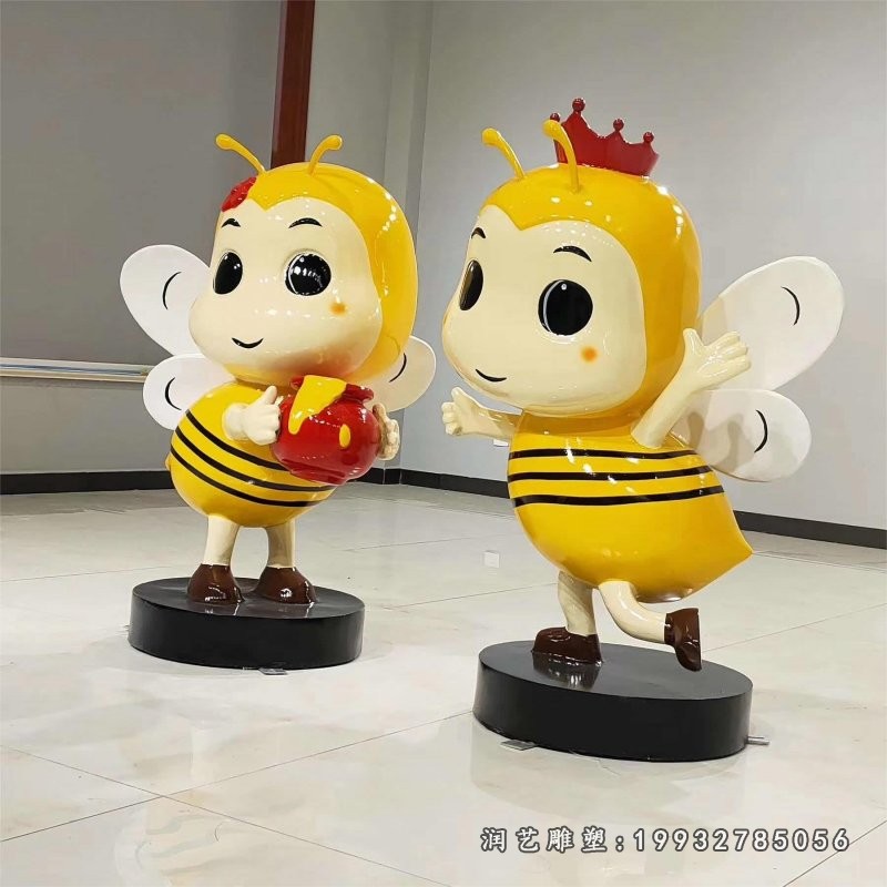 广场蜜蜂玻璃钢卡通雕塑 (1)