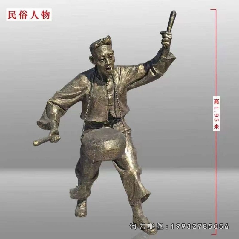 吹打民俗文化铜雕 (5)