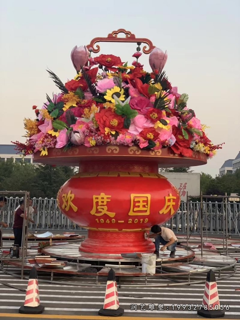 游乐场花篮不锈钢雕塑 (12)