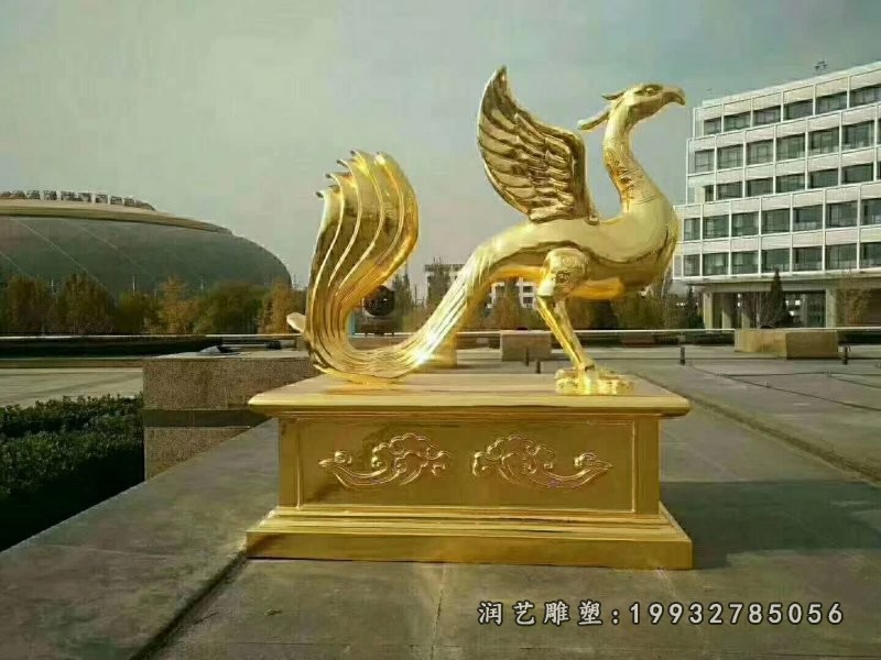 铜雕凤凰 (9)