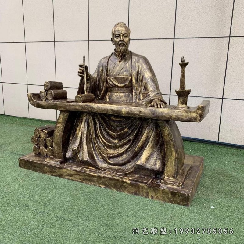 古代人物铜雕 (8)