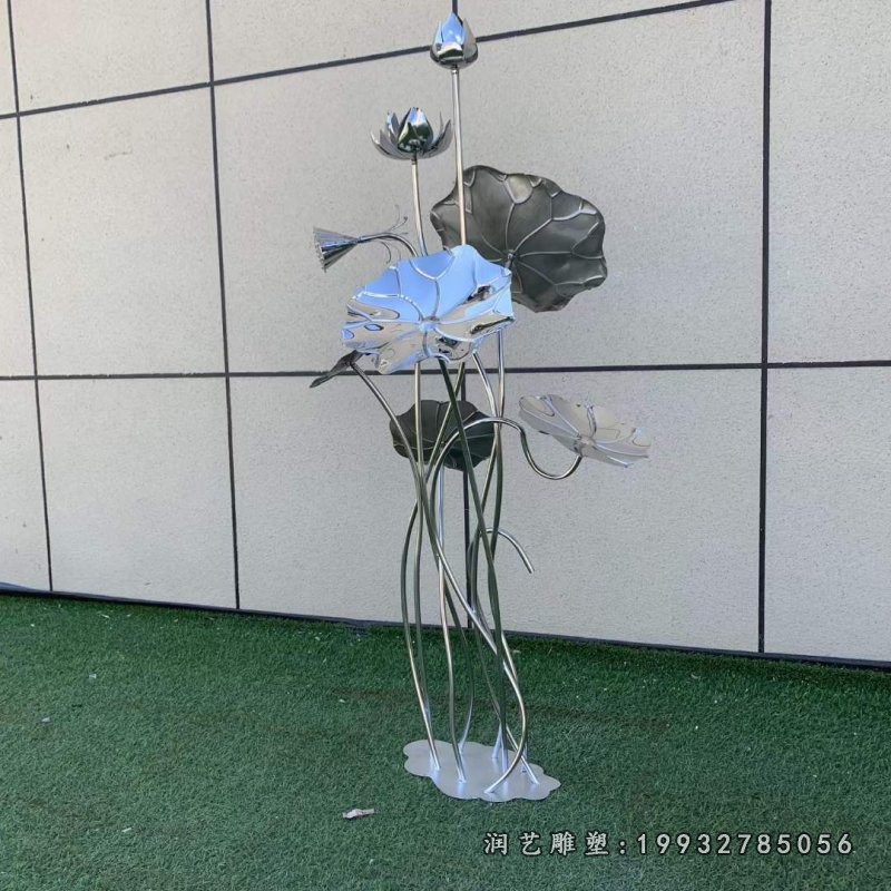 不锈钢荷叶景观园林雕塑