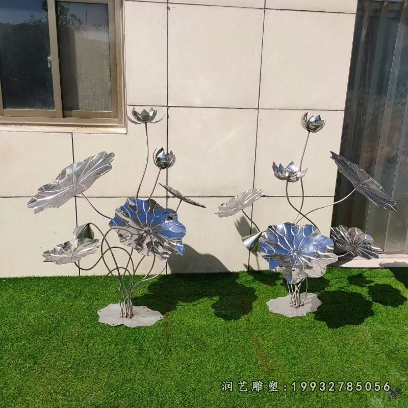 不锈钢荷叶园林雕塑