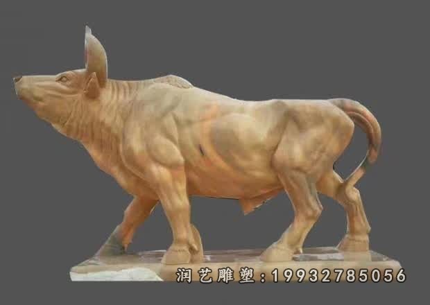 园林动物牛石雕