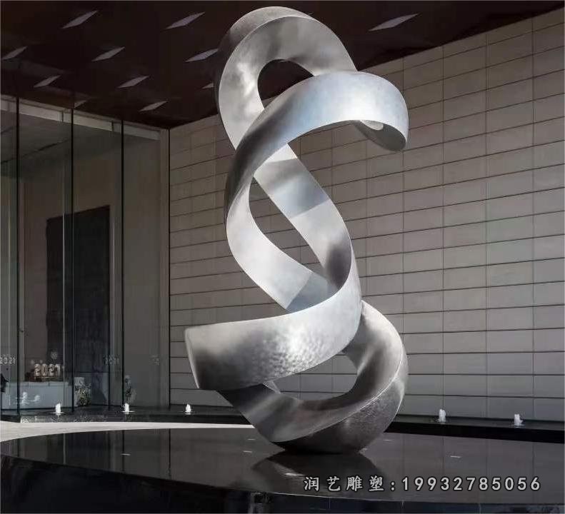不锈钢创意景观酒店雕塑 (2)