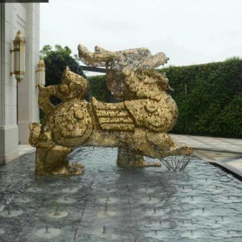 不锈钢貔貅雕塑