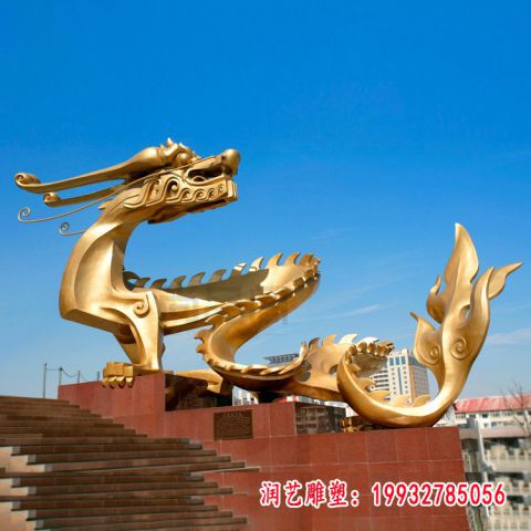 广场不锈钢龙雕塑