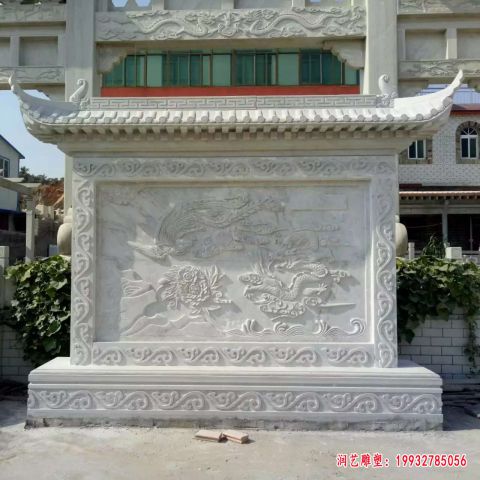 小区石雕影壁