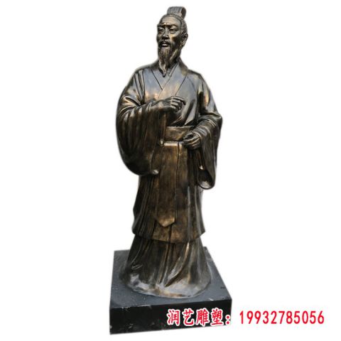 政治家孟子人物铜雕