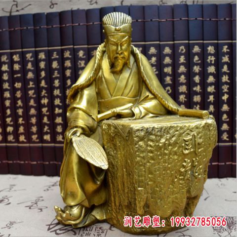 军事家诸葛亮铜雕