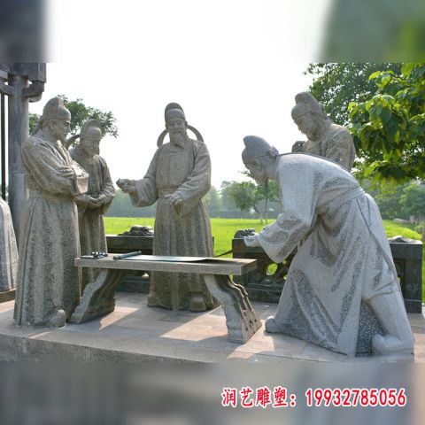 唐代诗人李白石雕