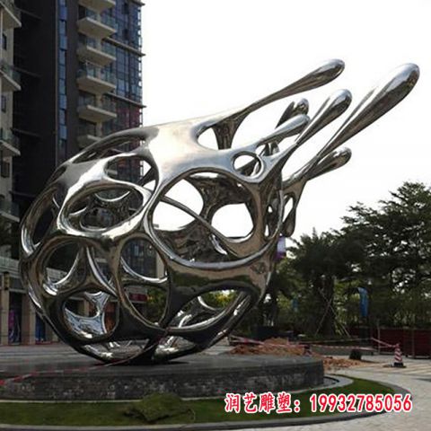 不锈钢抽象火龙果雕塑