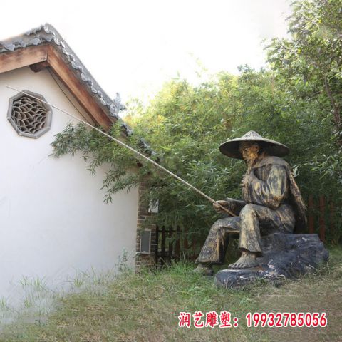 政治家姜太公铜雕