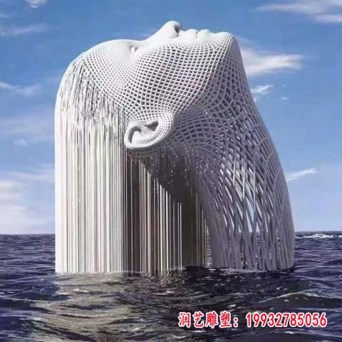 不锈钢抽象镂空人物雕塑