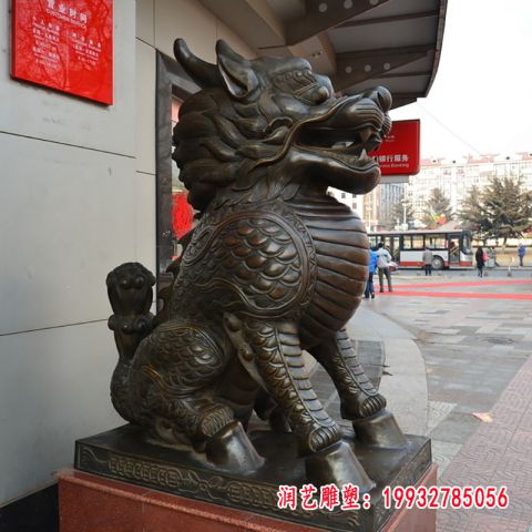 铜雕麒麟