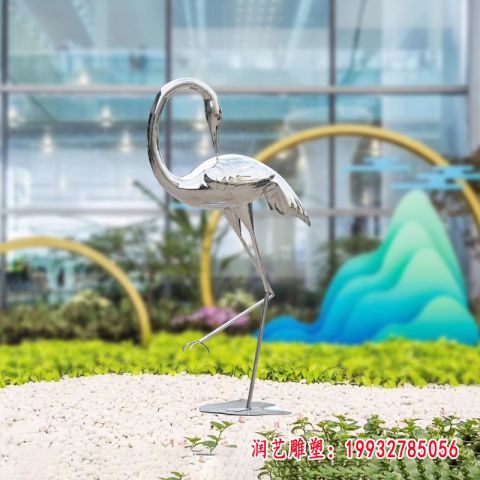 不锈钢仙鹤雕塑