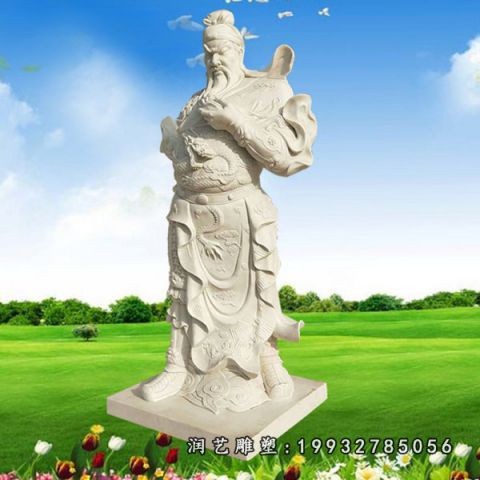 大理石古代关公雕塑