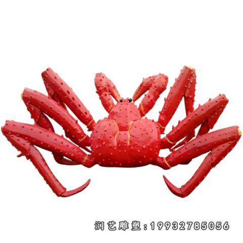 广场玻璃钢螃蟹雕塑