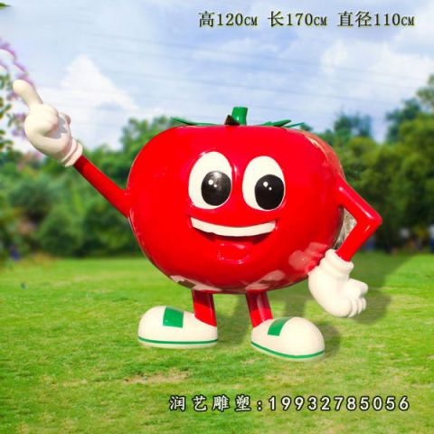玻璃钢卡通西红柿雕塑