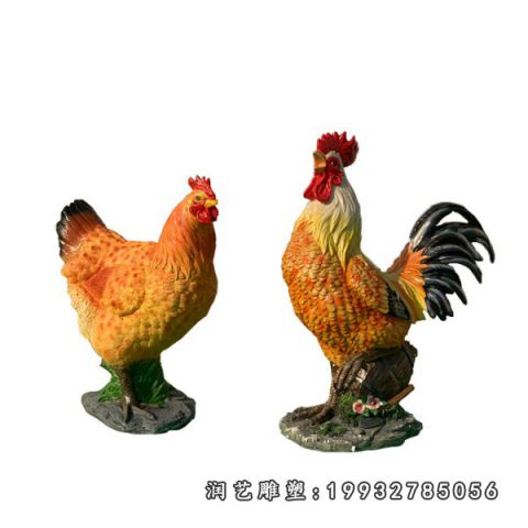 玻璃钢仿真鸡雕塑