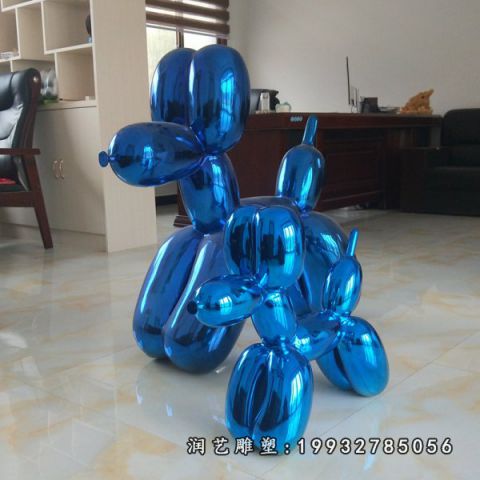 街道不锈钢狗雕塑
