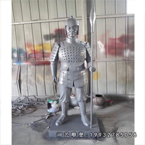 不锈钢抽象兵马俑雕塑