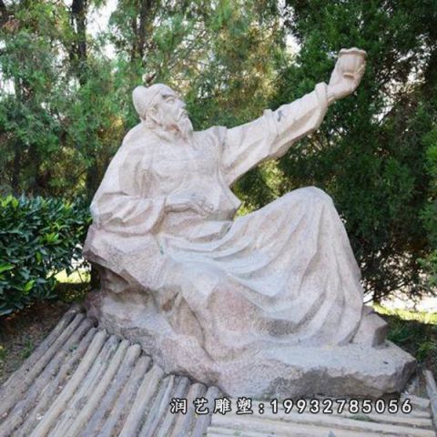 景区李白人物石雕