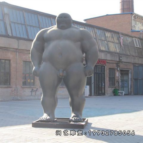 城市抽象人物铜雕