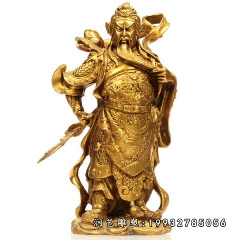 企业关公人物铜雕