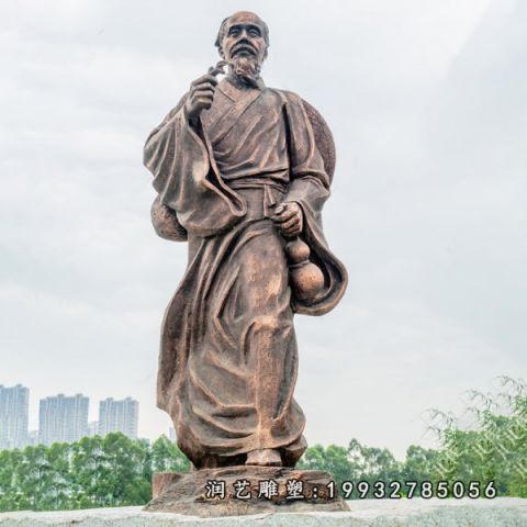 广场华佗铜雕