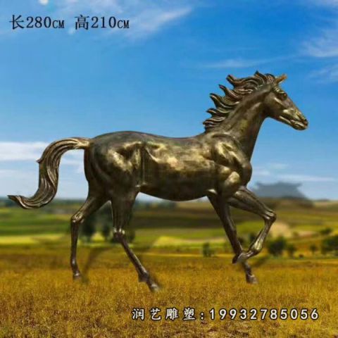 企业马动物铜雕
