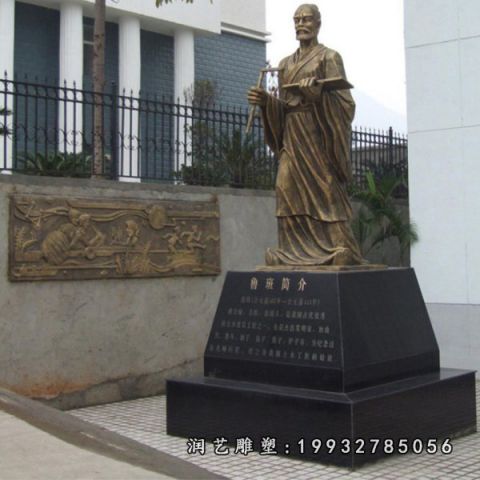广场鲁班人物铜雕