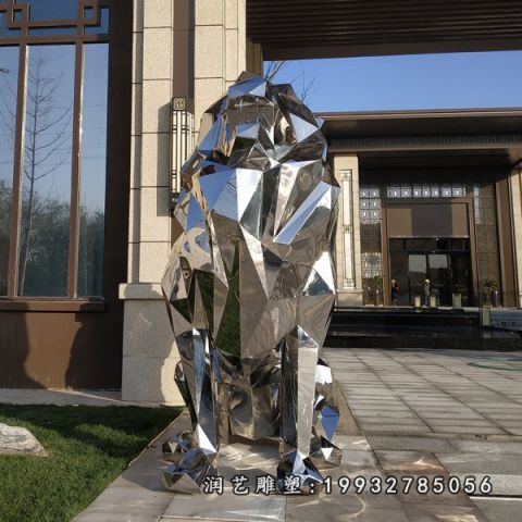 动物不锈钢狮子雕塑