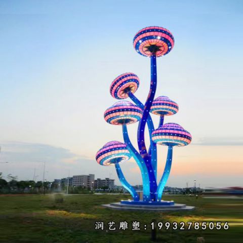 不锈钢景区蘑菇雕塑