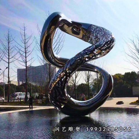 酒店不锈钢螺旋雕塑