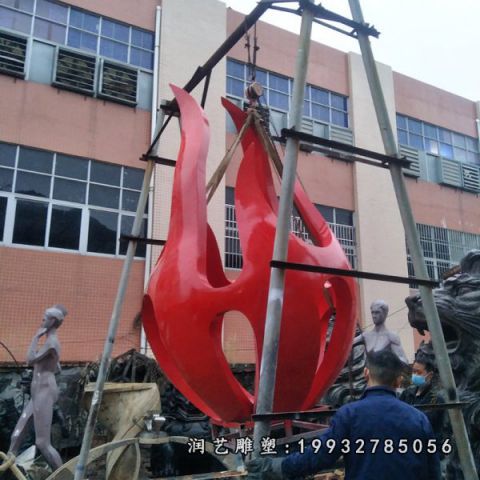 小区不锈钢火龙果雕塑