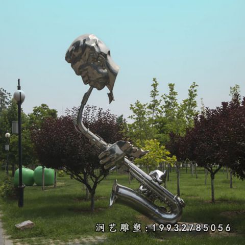 公园不锈钢乐器雕塑