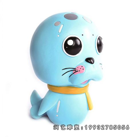 玻璃钢卡通海狮雕塑