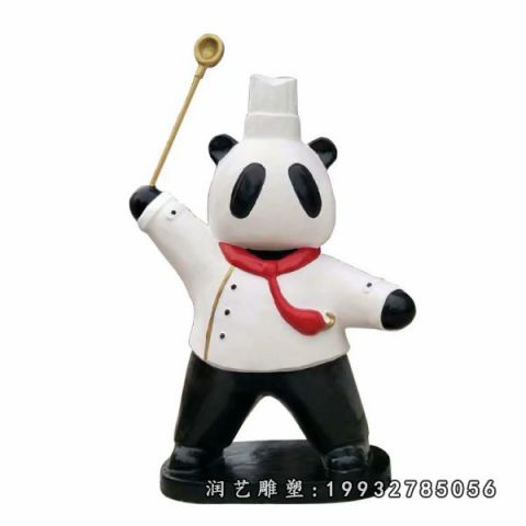 景区玻璃钢功夫熊猫雕塑